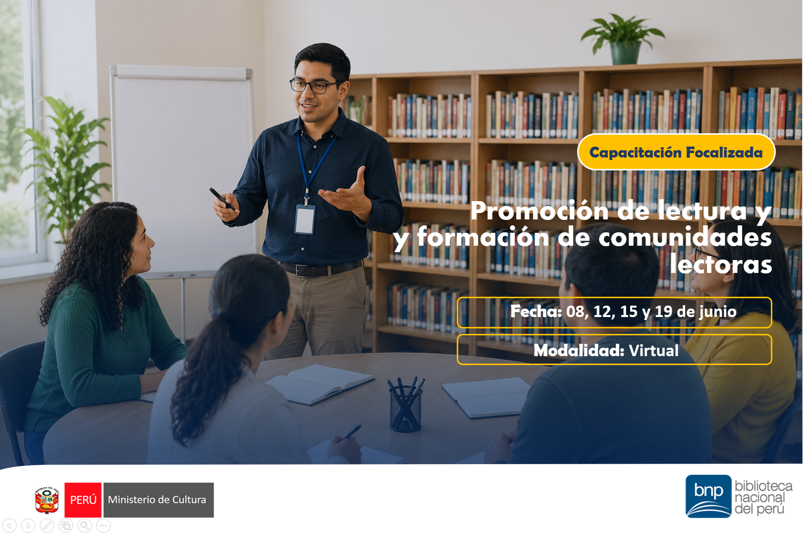 CAPACITACIÓN FOCALIZADA PROMOCIÓN DE LA LECTURA Y FORMACIÓN DE COMUNIDADES LECTORAS - DISTRITO DE CAO