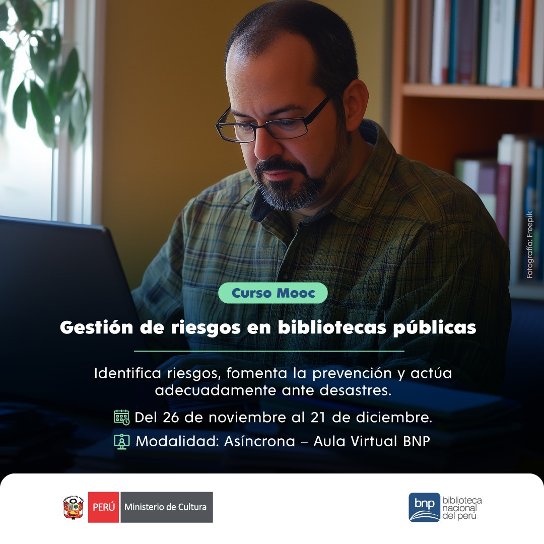 CURSO MOOC GESTIÓN DE RIESGOS EN BIBLIOTECAS PÚBLICAS 2026